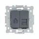 SPLENDOR EL0646 PHONE, COMPUTER SOCKET BLACK