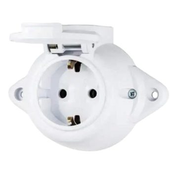 ANTIQUE GERMAN SOCKET WITH COVER 16А 250V IP44 WH