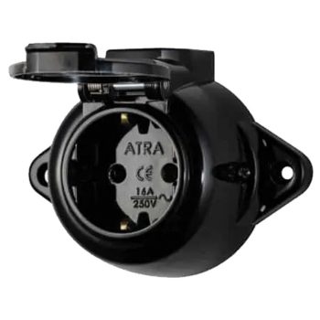 ANTIQUE GERMAN SOCKET WITH COVER 16А 250V IP44 BL