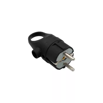 ELMARK Elmark Schuko Plug With Ring 16А 2Р+Е Black