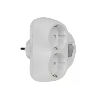 ELMARK Adapter Dupla Fehér Kulccsal