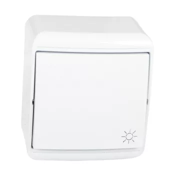 ONE BUTTON TWO WAY SWITCH, WHITE IP20