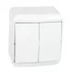TWO BUTTONS ONE WAY SWITCH, WHITE IP20