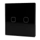 WI-FI SMART TOUCH EU 2 GANG 1 WAY SWITCH BLACK