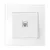 SINGLE LAN SOCKET GLASS FRAME WHITE