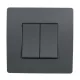 EL BASIC TG103 2 BUTTONS 1 WAY SWITH GRAPHITE-OLD