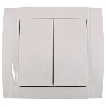 SR-2504 2 BUTTONS 1 WAY SWITCH WHITE