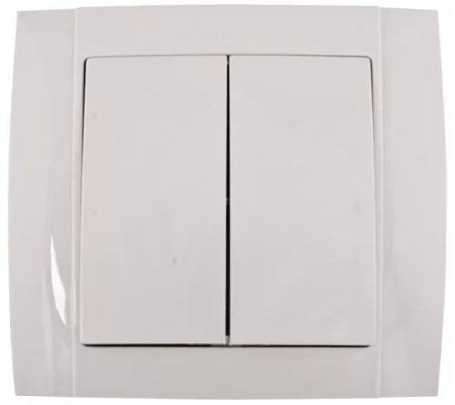 SR-2504 2 BUTTONS 1 WAY SWITCH WHITE
