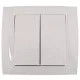 SR-2504 2 BUTTONS 1 WAY SWITCH WHITE