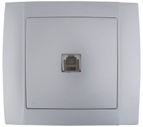 SR-2507 PHONE SOCKET SILVER GREY
