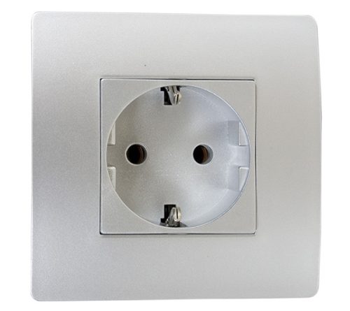 BASIC TZ107 GERMAN STANDARD SOCKET SILVER GREY