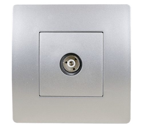 EL BASIC TZ111 TV ANTENNA SOCKET SILVER GREY-OLD