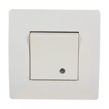 EL BASIC TG114 1 BUTTON 1 WAY SWITCH WITH LIGHT WH