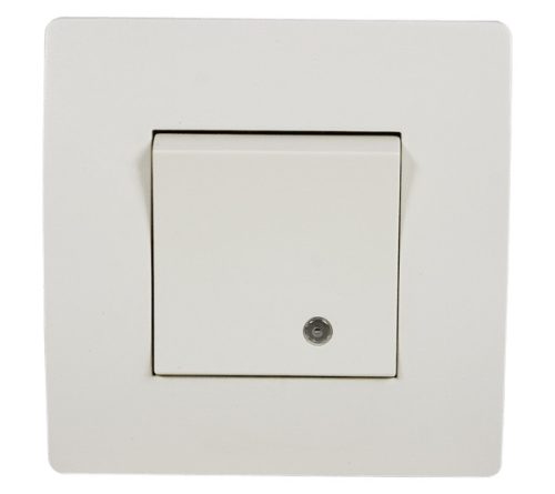EL BASIC TG114 1 BUTTON 1 WAY SWITCH WITH LIGHT WH