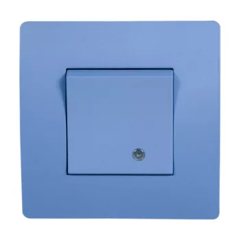 EL BASIC TG114 1 BUTTON 1 WAY SWITCH WITH LIGHT BL