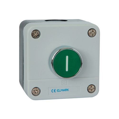 ELMARK Tokozott Nyomógomb Bp102 1No Ip65 Zöld