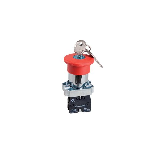 ELMARK Gombafejes Nyomógomb Type El2-Bs 142 No+Nc Kulccsal