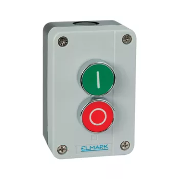   ELMARK Tokozott Nyomógomb Bp213 1No;1Nc Ip65 1 Piros, 1 Zöld