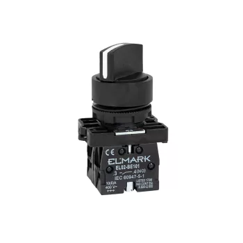 ECONOMIC BUTTON EL-ED25 NO+NC 2 POSITIONS BLACK