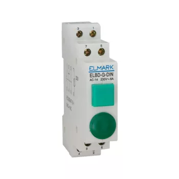 ELBD-Y-DIN BUTTON+LAMP 2NO+1NC YELLOW 230