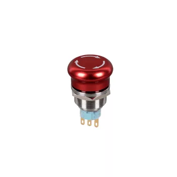 ELMARK Nyomókapcsoló Gomba Fém El-2211T 1No+1Nc Ip65
