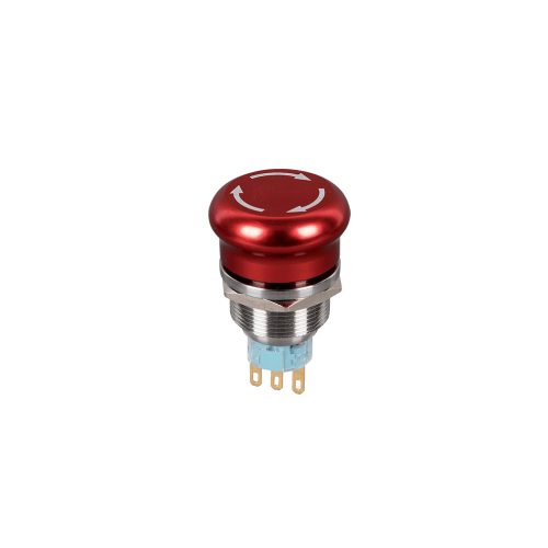 ELMARK Nyomókapcsoló Gomba Fém El-2211T 1No+1Nc Ip65