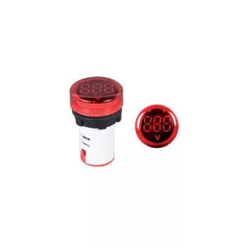   ELMARK Digitális Feszültségmérő Műszer El-Ed16R Ac 12-500V D22Mm Furatba Kör