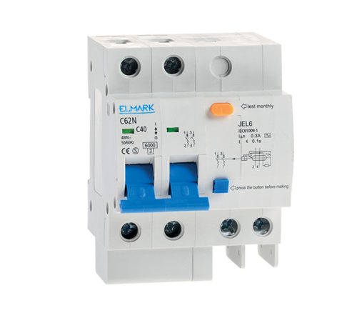 COMBINED RESIDUAL CURRENT DEVICE JEL6 C50 2P 50A/30MA