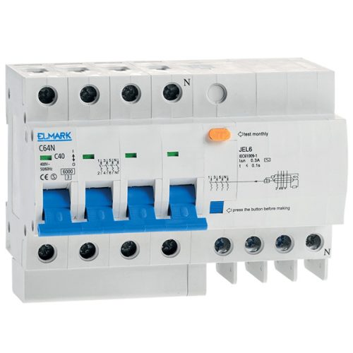 COMBINED RESIDUAL CURRENT DEVICE JEL6 C50 3P+N 50A/300MA