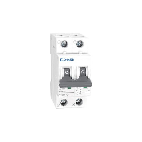 ELMARK Mcb Dc62 50A 2P 6Ka 500V Curve C For Pv Systems