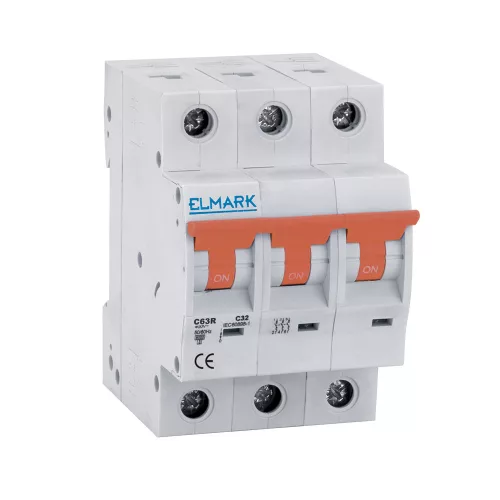 MINIATURE CIRCUIT BREAKER C63R 20A 3P 6kA CURVE C