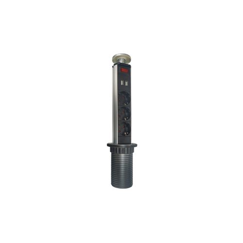 ELMARK Bútorba Süllyeszthető Rejtett 3-As Aljzat+2Usb