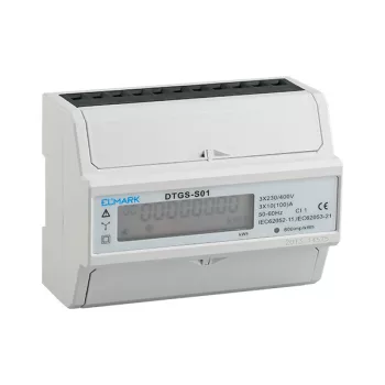   KWH METER FOR DIN-RAIL DTGS-S01, RS485, THREE PHASE, FOUR TARIFF, 7 MODULES