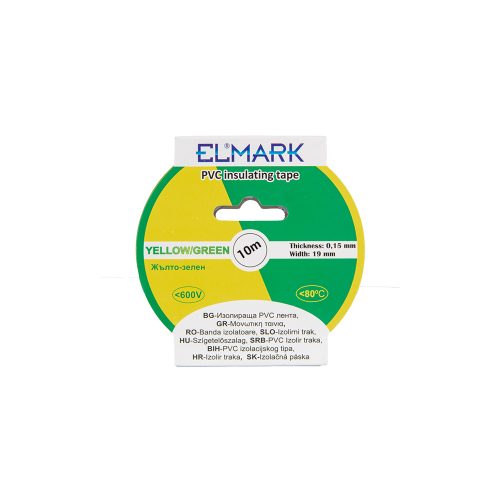 ELMARK Szigetelő Szalag 10Mx19Mm Sárga/Zöld