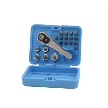 20PC SOCKET & SCREWDRIVER BIT TOOL SET CRV