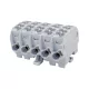 TERMINAL BLOCK DIN RAIL 5X(2X16MM2/2X25MM2 GREY