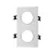 PLASTIC DOWNLIGHT SQUARE DOUBLE 92X172mm WHITE