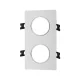 PLASTIC DOWNLIGHT SQUARE DOUBLE 92X172mm WHITE