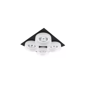   ELMARK Sa-045/4 Spot Lámpatest 4Xgu5.3 Négyzet Fekete/Fehér