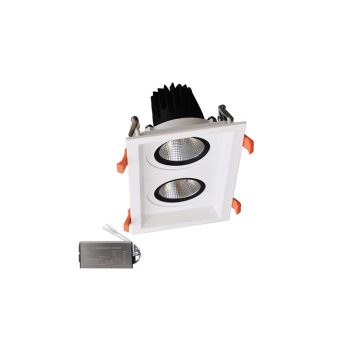   ELMARK Double Led Spot Light 2X15W 230V 4000K Wh+Emergency Kit