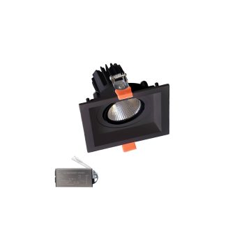 ELMARK Square Led Spot Light 30W 230V 3000K Bl+Emergency Kit