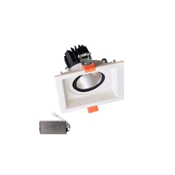 ELMARK Square Led Spot Light 30W 230V 4000K Wh+Emergency Kit