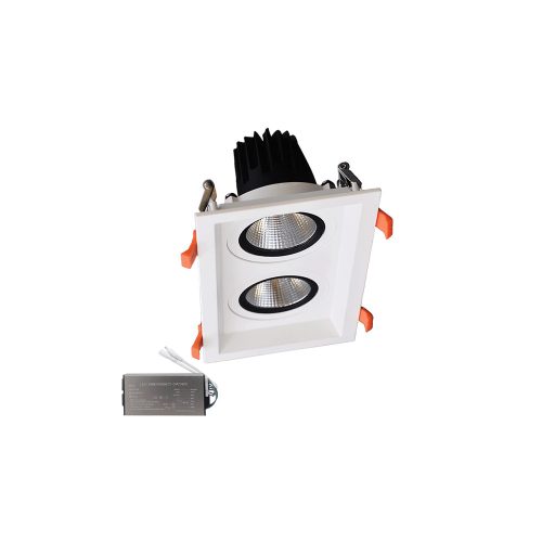 ELMARK Double Led Spot Light 2X30W 230V 4000K Wh+Emergency Kit