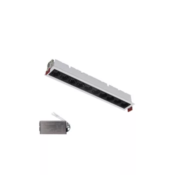ELMARK Recessed Linear Light El-05 12W 4000K, White & Black