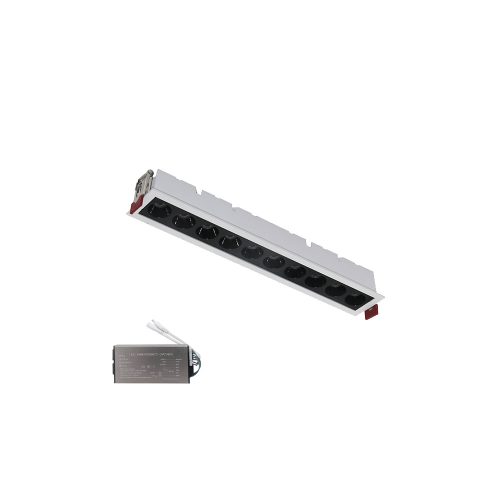 ELMARK Recessed Linear Light El-05 12W 4000K, White & Black