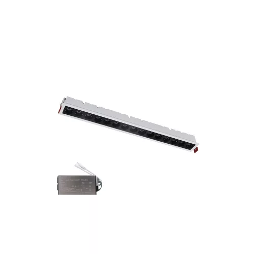 ELMARK Recessed Linear Lightel-05 20W 4000K, White & Black