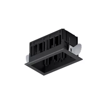 ELMARK Modena 2 Module Recessed Box With Frame Black