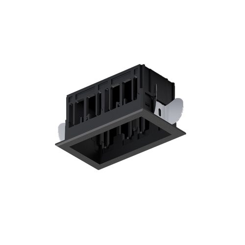 ELMARK Modena 2 Module Recessed Box With Frame Black