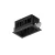 ELMARK Modena 2 Module Recessed Box With Frame Black