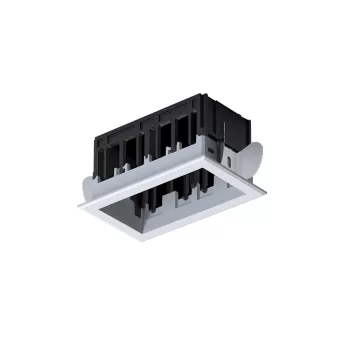 ELMARK Modena 2 Module Recessed Box With Frame White